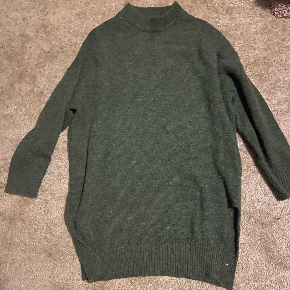 Dark green oversized cozy sweater